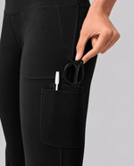 High-Rise Flare Scrub Legging Black - Scrubloop