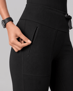High-Rise Flare Scrub Legging Black - Scrubloop