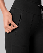 High-Rise Flare Scrub Legging Black - Scrubloop