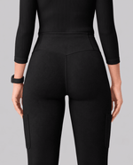 High-Rise Flare Scrub Legging Black - Scrubloop