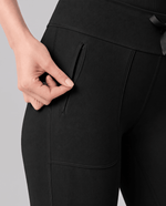 High-Rise Flare Scrub Legging Black - Scrubloop