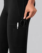 High-Rise Flare Scrub Legging Black - Scrubloop