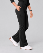 High-Rise Flare Scrub Legging Black - Scrubloop