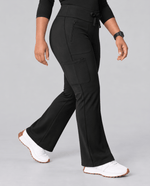 High-Rise Flare Scrub Legging Black - Scrubloop