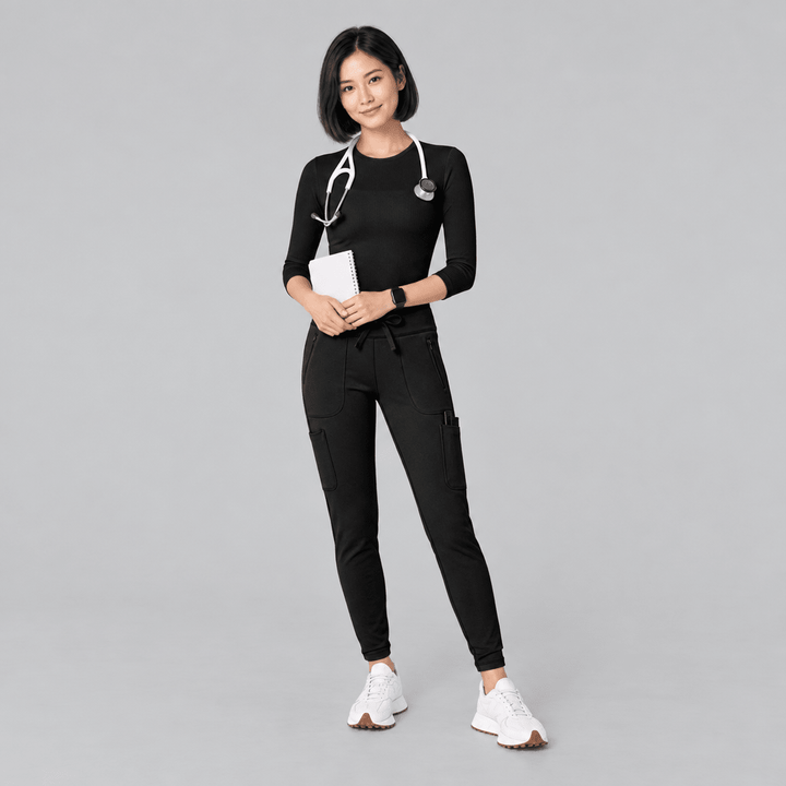 High-Rise Scrub Legging Black