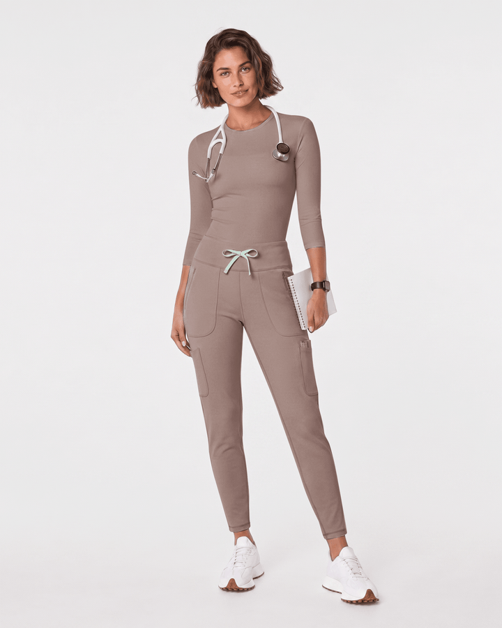 High-Rise Scrub Legging Smokey Taupe