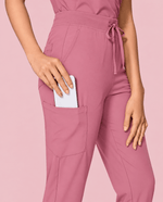 High Waisted Jogger Pant Mauve - Scrubloop