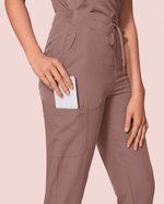 High Waisted Jogger Pant Mocha - Scrubloop
