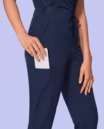 High Waisted Jogger Pant Navy - Scrubloop