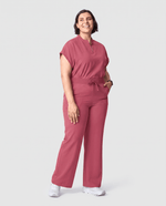High Waisted Wide Leg Pant Berry Spice - Scrubloop