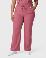 High Waisted Wide Leg Pant Berry Spice - Scrubloop