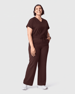 High Waisted Wide Leg Pant Espresso - Scrubloop