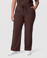 High Waisted Wide Leg Pant Espresso - Scrubloop