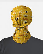 Honey Bee Cheerful Garden Buzz Scrub Cap - Scrubloop