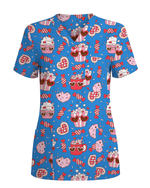 Hydrated Sista Fresh Glow Vibes Women Scrub Top - Scrubloop