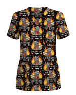 I Am At My Limit Cat Scrub Top - Scrubloop