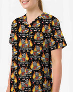 I Am At My Limit Cat Scrub Top - Scrubloop
