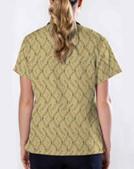 Indigenous Boomerang Art Medical Scrub Top - Scrubloop