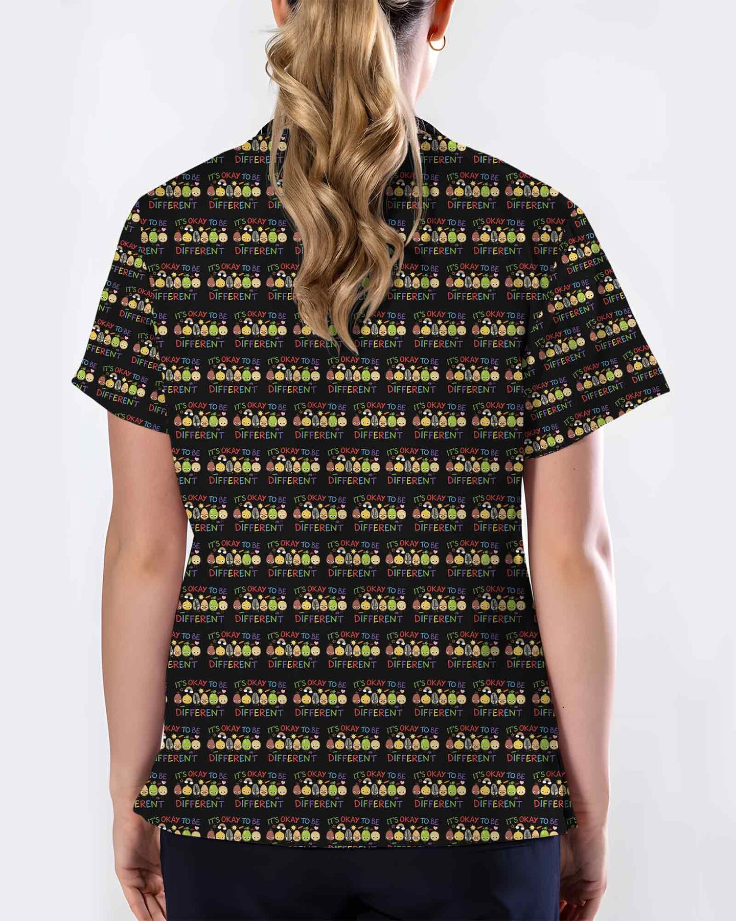 It's Okay to Be Different Autism Awareness Scrub Top - Scrubloop
