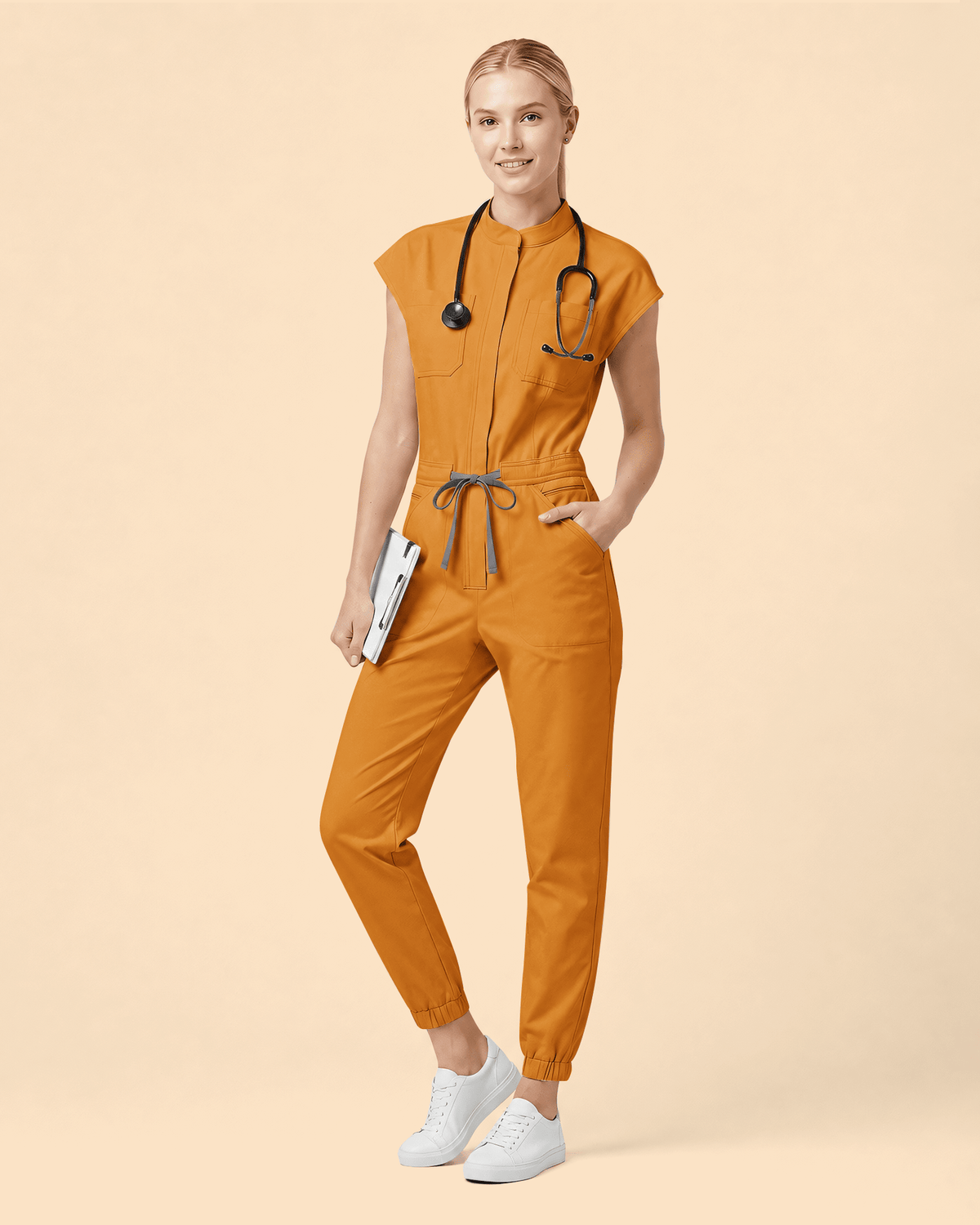 Jogger Jumpsuit Dark Cheddar - Scrubloop