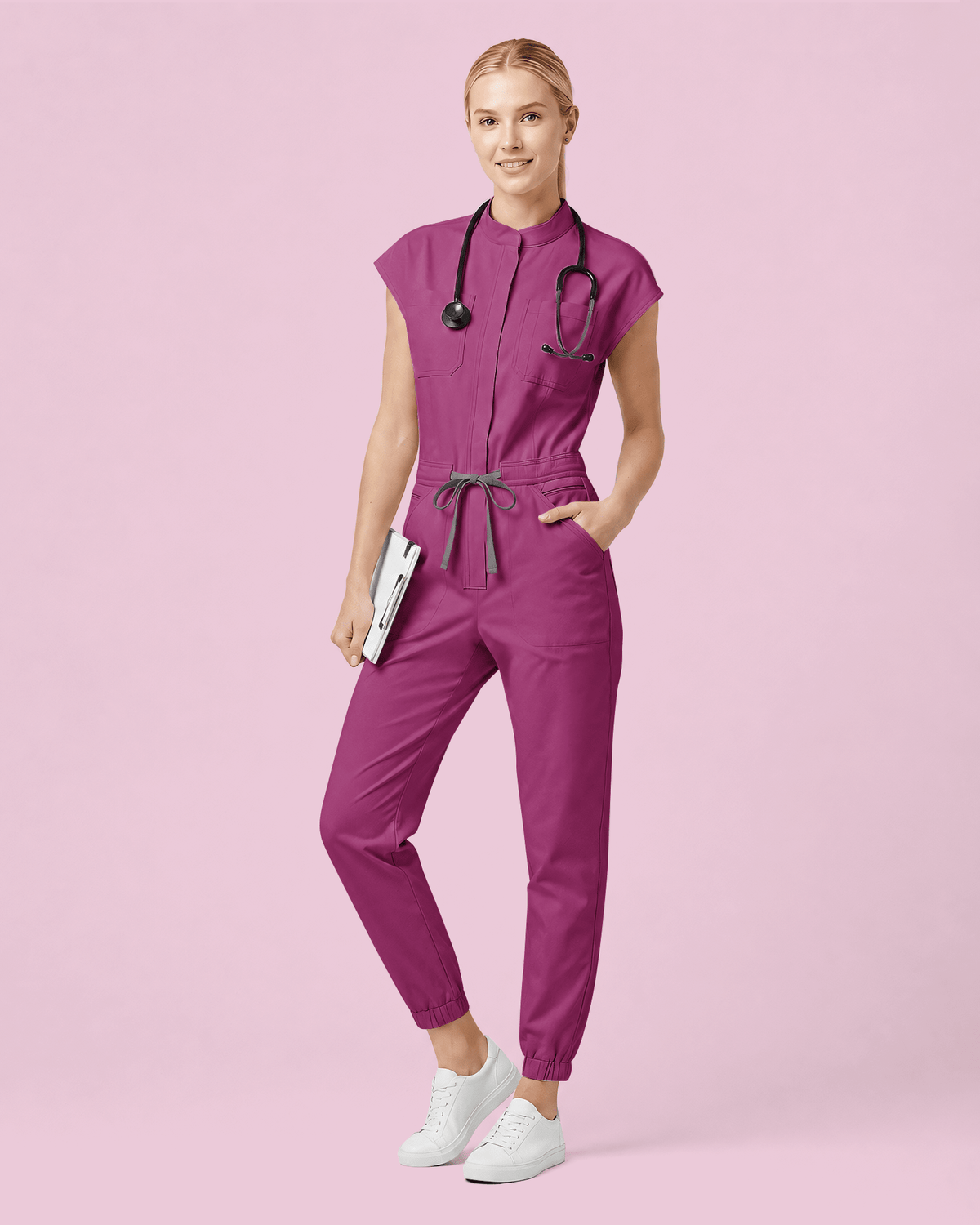 Jogger Jumpsuit Festival Fuchsia - Scrubloop