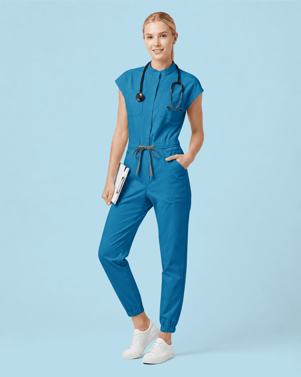 Jogger Jumpsuit Methyl Blue - Scrubloop