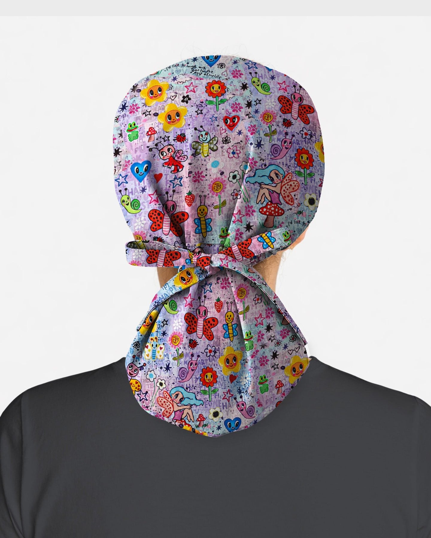 Joyful Doodle Garden Scrub Cap - Scrubloop
