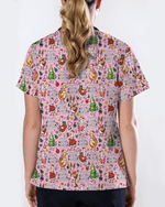 Just A Jolly Goose Christmas Holiday Nursing Scrub Top - Scrubloop