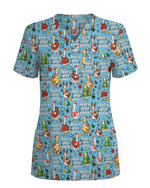 Just A Jolly Goose Christmas Holiday Nursing Scrub Top - Scrubloop