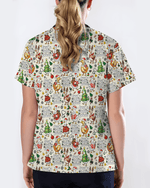 Just A Jolly Goose Christmas Holiday Nursing Scrub Top - Scrubloop