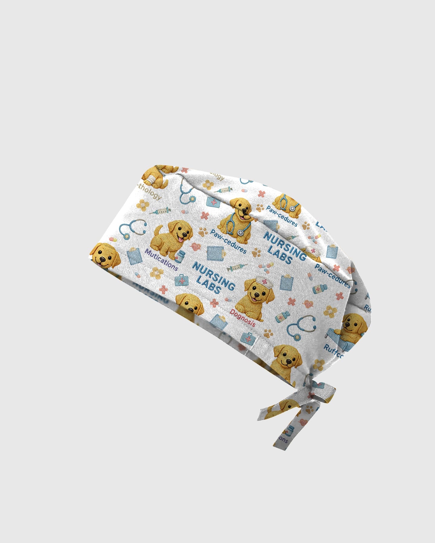 Labrador Paws Playful Puppy Parade Charm Scrub Cap - Scrubloop