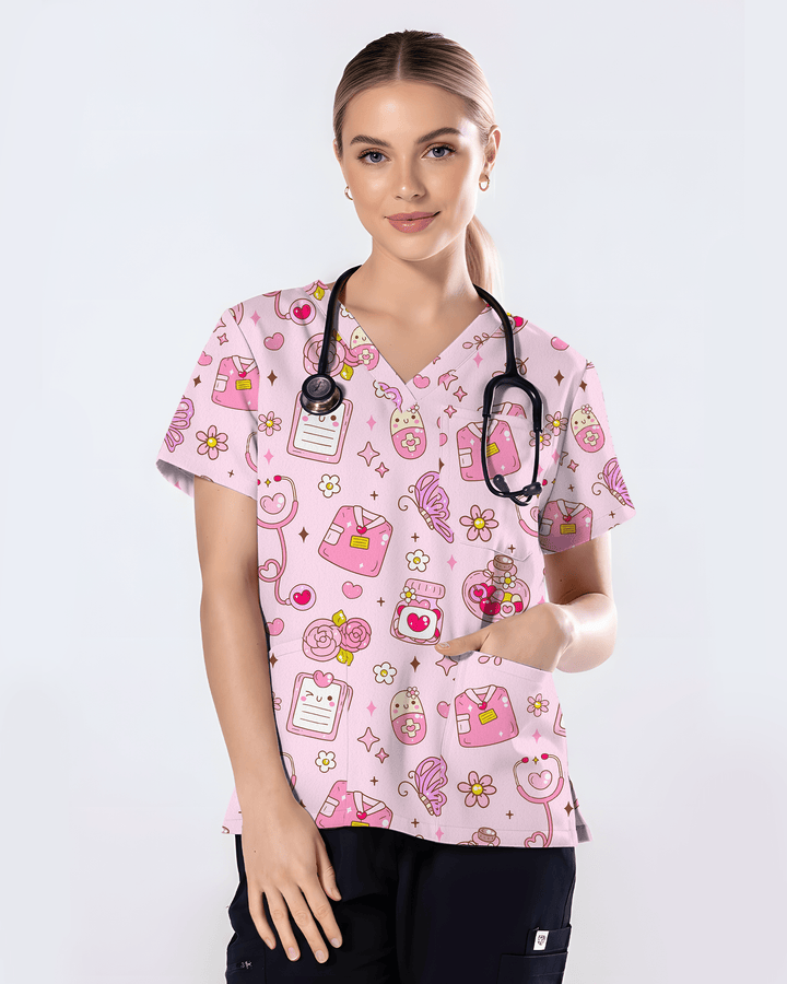Little Remedies Gentle Care Icons Women Scrub Top