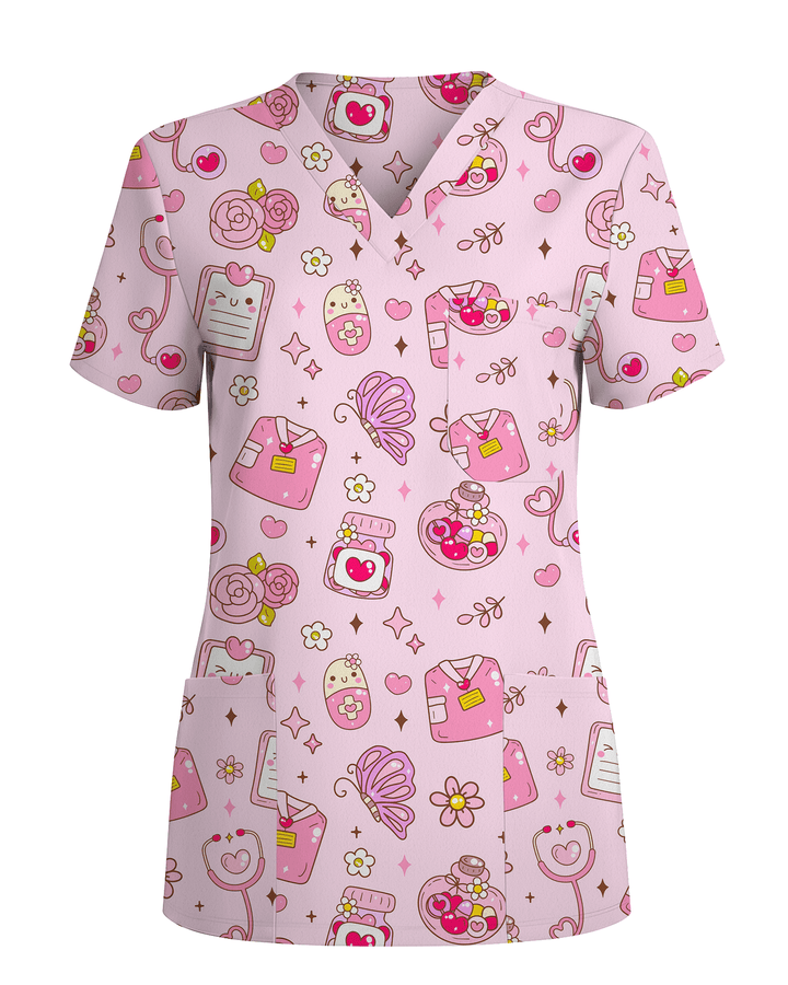Little Remedies Gentle Care Icons Women Scrub Top