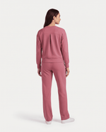 Long-Sleeve Crew-Neck Top Berry Spice - Scrubloop