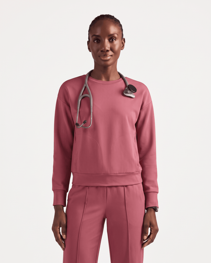 Long-Sleeve Crew-Neck Top Berry Spice