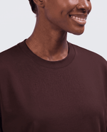 Long-Sleeve Crew-Neck Top Espresso - Scrubloop