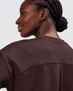 Long-Sleeve Crew-Neck Top Espresso - Scrubloop
