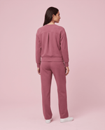 Long-Sleeve Crew-Neck Top Mauve - Scrubloop