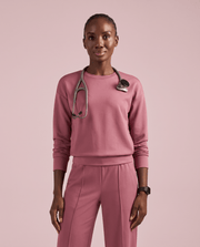 Long-Sleeve Crew-Neck Top Mauve