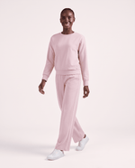 Long-Sleeve Crew-Neck Top Rose Quartz - Scrubloop