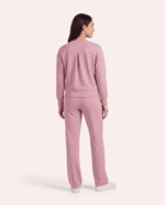 Long-Sleeve Crew-Neck Top Rose Quartz - Scrubloop