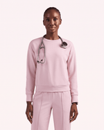Long-Sleeve Crew-Neck Top Rose Quartz - Scrubloop