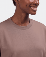 Long-Sleeve Crew-Neck Top Smokey Taupe - Scrubloop