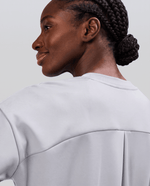 Long-Sleeve Crew-Neck Top White - Scrubloop