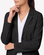 Long Slim Lab Coat Black - Scrubloop