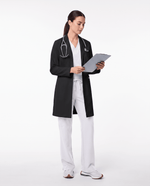 Long Slim Lab Coat Black - Scrubloop
