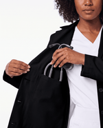 Long Slim Lab Coat Black - Scrubloop