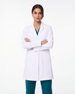 Long Slim Lab Coat White - Scrubloop