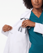 Long Slim Lab Coat White - Scrubloop