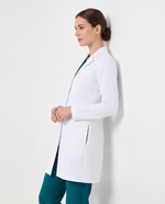 Long Slim Lab Coat White - Scrubloop